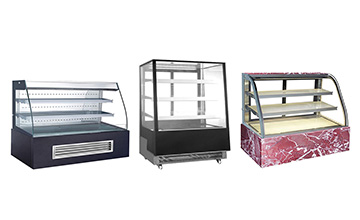 Refrigerated cold food Air Curtain Cake Case for bread bakery sandwich and desserts